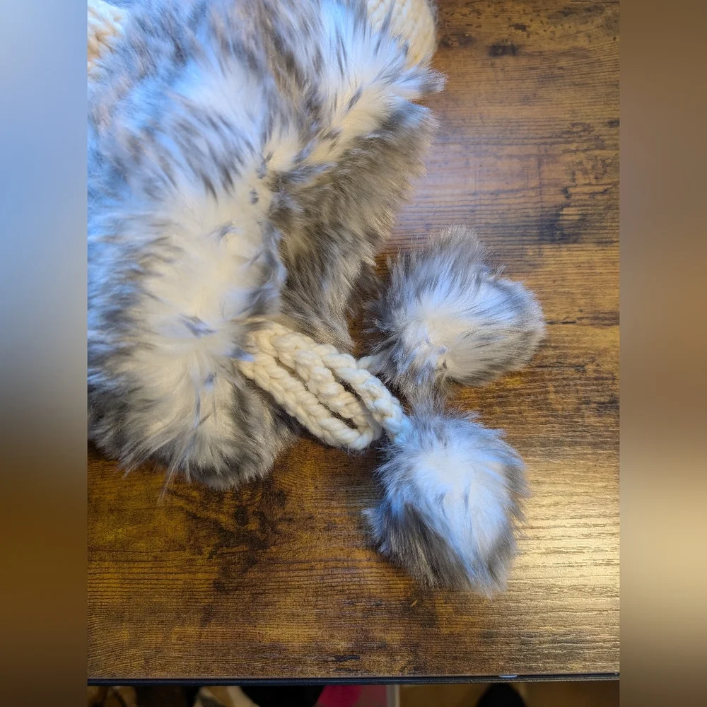 Knit and Fur Stockings set